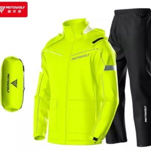 Áo Mưa Bộ Motowolf MDL 0403 Vàng Neon - Ảnh 1