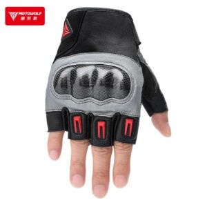 Găng Tay Ngắn Ngón Motowolf MDL 0331 Đen Xám - Ảnh 9