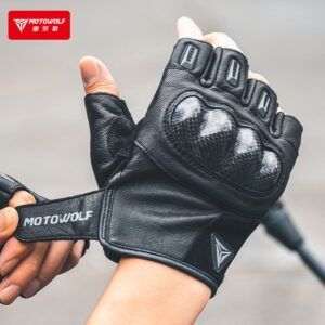 Găng Tay Ngắn Ngón Motowolf MDL 0331 Đen Xám - Ảnh 7
