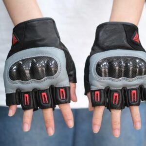 Găng Tay Ngắn Ngón Motowolf MDL 0331 Đen Xám - Ảnh 3