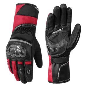 Găng Tay Chống Nước Motowolf MDL 0307B Đen Đỏ - Ảnh 3