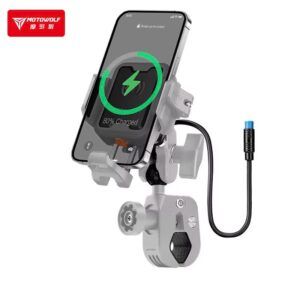 Giá Đỡ Điện Thoại Motowolf MH1B Có Sạc Kẹp Ghi Đông - Ảnh 3