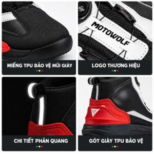 Giày Bảo Hộ Đi Xe Máy MOTOWOLF MDL 0203 - Ảnh 6