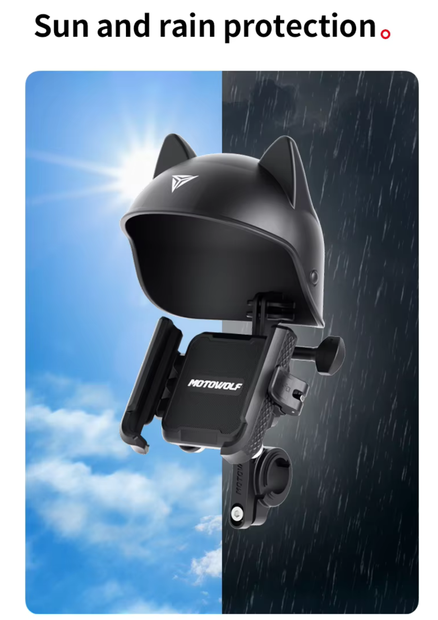 Motowolf MS2 lắp trên giá đỡ điện thoại xe máy